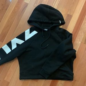 Zyia sleeve Crop hoodie